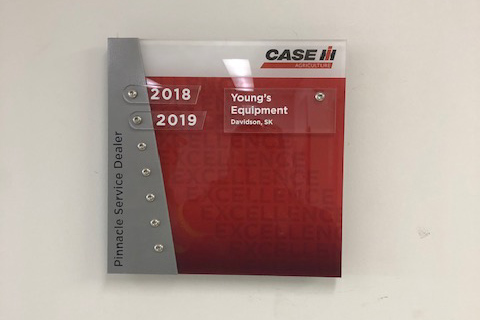 Case IH Pinnacle Service Award for Davidson